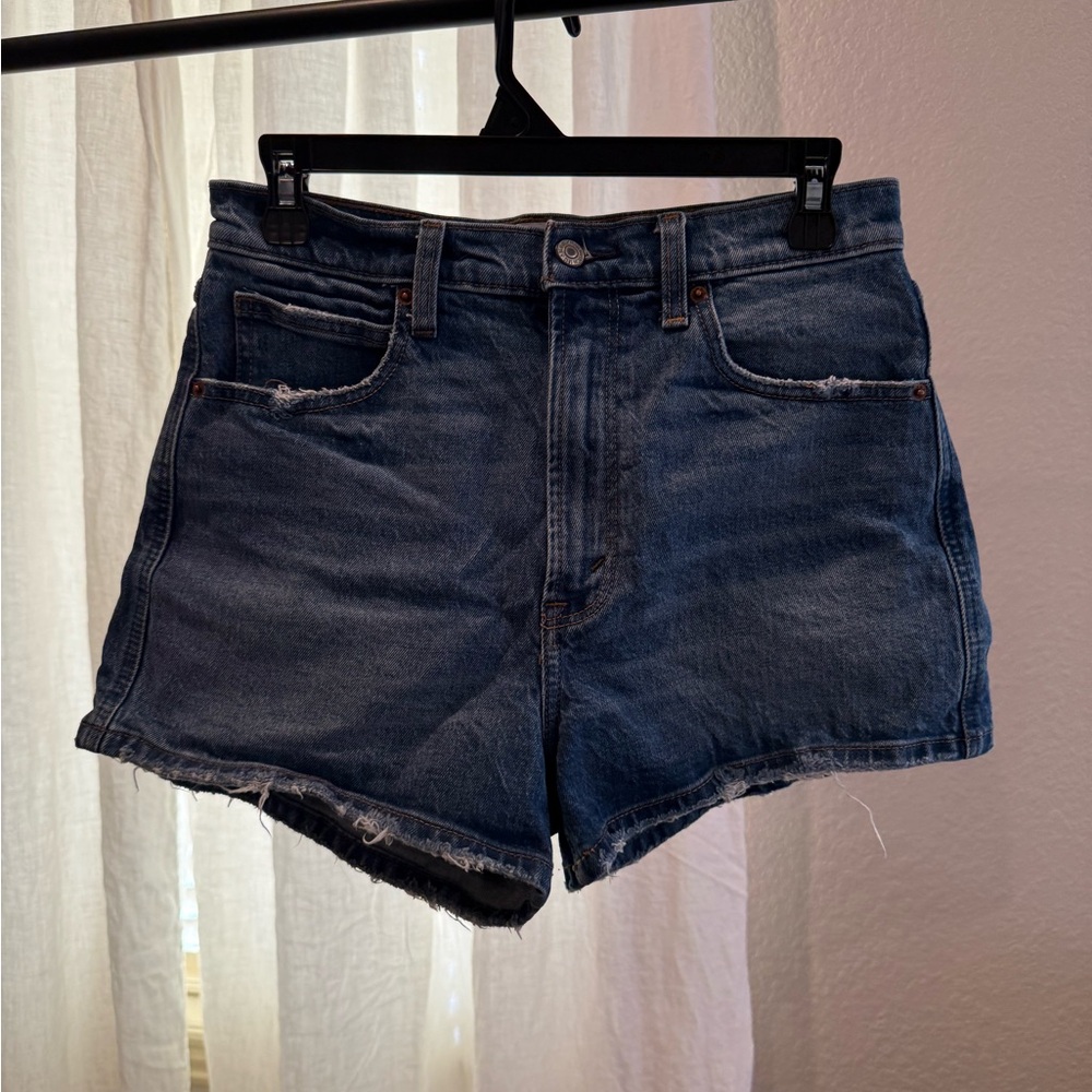 Abercrombie & Fitch Dark Blue Jean Shorts